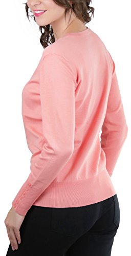 Image of ToBeInStyle Women's Long Sleeve Button Down V-Neck Cardigan
