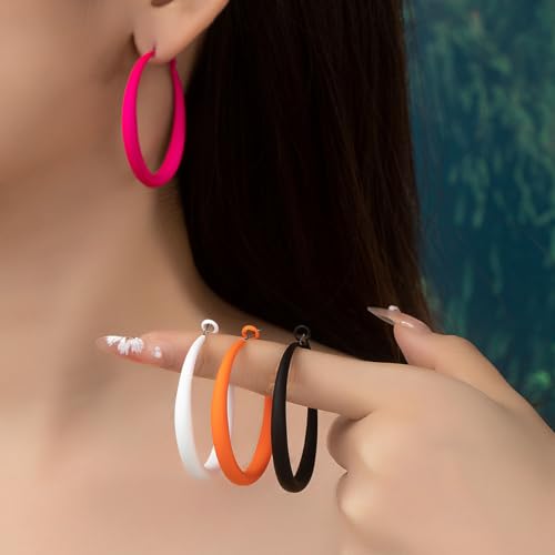 Hoop Earrings for Women Exaggerated Hoops Earring 80s 90s Statement Hoop Earrings Lightweight Anti-Allergy Oversized Hoops Earring for Women4