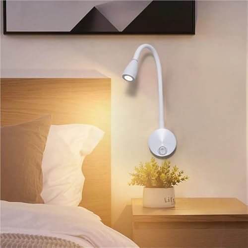 Lámpara de lectura LED dorada para el cabecero del dormitorio con flexo ajustable 5