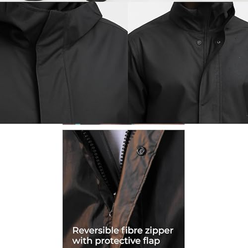 Image of Unox Rain Coat for Men waterproof, Unisex Raincoat for Women waterproof with Pant Set suitable for Men, Women, Boys & Girls Adjustable Top and Bottom Rain Coat