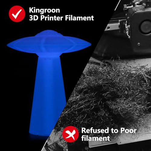 Image of Kingroon Glow in Dark 1.75mm PLA Filament, Fit Most FDM 3D Printers, Dimensional Accuracy + /- 0.03 mm, 1kg Spool(2.2lbs), Luminous PLA 3D Printer Filament - Purple