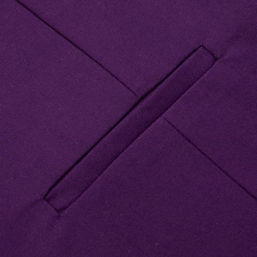 Image of Hi-Tie Men's Formal Suit Vest Solid Fit Vest for Men 3 Pockets V Neck Waistcoat Business Wedding Casual