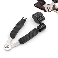LEEQ 3-in-1 Saitenkurbel - Gitarren Saitenspindel, Gitarre Saiten Schneider, Gitarren String Winder, Gitarre Saiten Pin Abzieher für Gitarre Elektrisch Ukulele Mandoline(Schwarz)