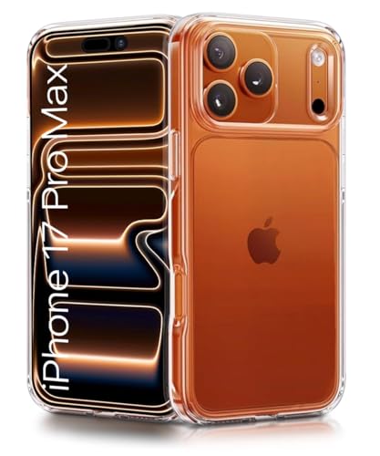 Image of WOW IMAGINE Transparent Back Cover Case for iPhone 17 Pro Max | Raised Bumps for Full Device & Camera Protection Shockproof TPU Silicone Back Case Mobile Cover - Transparent