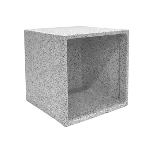 Image of Harshdeep Planters for Indoor Plants - Quebec Square - Home Balcony Garden Decorative Durable Light Weight Stone Finish 10 Inch UV Protected Roto Pots (White Stone, Small)