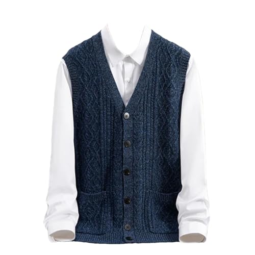 Dcvmvmn Men's Casual Sweater Vest Spring Cashmere Cardigan Tank Top Lightweight Knitted Sleeveless Sweater - Main Image