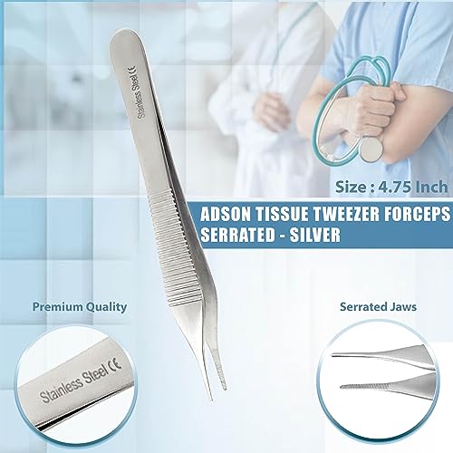 Image of A2ZSCILAB Set of 7 Pieces Scissors Forceps Hemostats Needle Holder Driver Set for Educational Training, Made of Stainless Steel