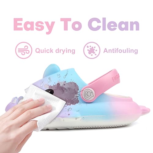 Image of Kids Shark Cloud Slides | Boys Girls Slip On Sandals | Toddler Beach Slippers | Youth Fish Flip Flops Pool Shower Shoes