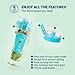 Live Infinitely Fruit Infuser Water Bottle - Featuring a Full Length Infusion Rod, Flip Top Lid, Dual Hand Grips & Recipe Ebook Gift - Fruit Infused Water Bottles (Bright Teal, 32 oz)