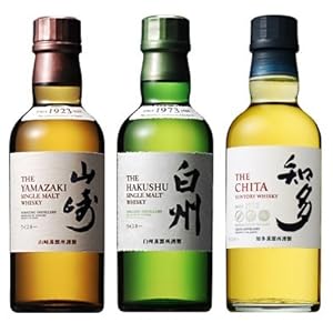 サントリー 山崎＆白州＆知多（全て180ml） ジャパニーズウイスキー飲み比べ３本セット