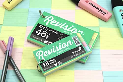 Luxpad 5x3" Ringbound Revision & Presentation Cards - Assorted Colours. 48 Lined Cards Per Pad.
