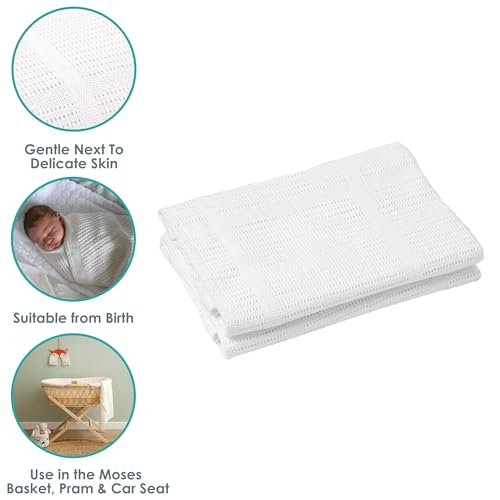 Clair de Lune Cellular Blanket, White, Twin - Image 3