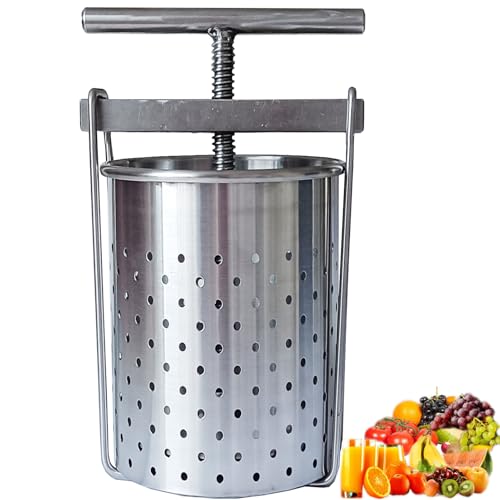 脱水機 手動 果汁しぼり器 野菜 絞り器 スロー ジューサー グレープフルーツしぼり器 ろ過器 304ステンレス鋼 ??机 (3L)