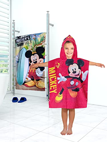 Image of Athom Living Disney Mickey Mouse & Cars Hooded Bath Towel 60x120 cm Pack of 2