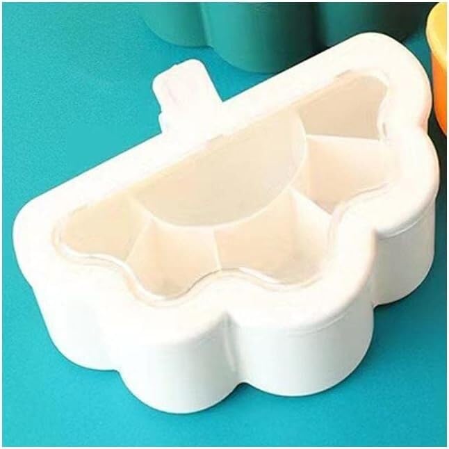 Pots d'assaisonnement, boîte à épices, boîte d'assaisonnement de cuisine, combinaison de ménage à six grilles, pots à condiments, réservoir de glutamate monosodique, sel, stockage de sucre, pots à épi