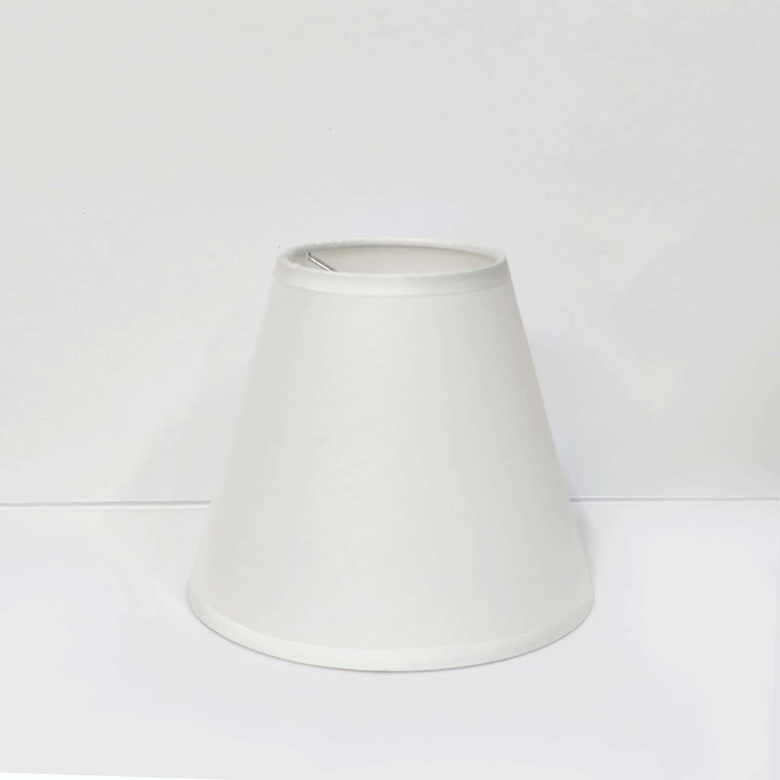 Modern Small Lamp Shade Set of 2 for Candelabra Bulbs Linen Lampshade for Table Chandelier Wall Lamp Floor Lamps Chandelier (White) - Image 2