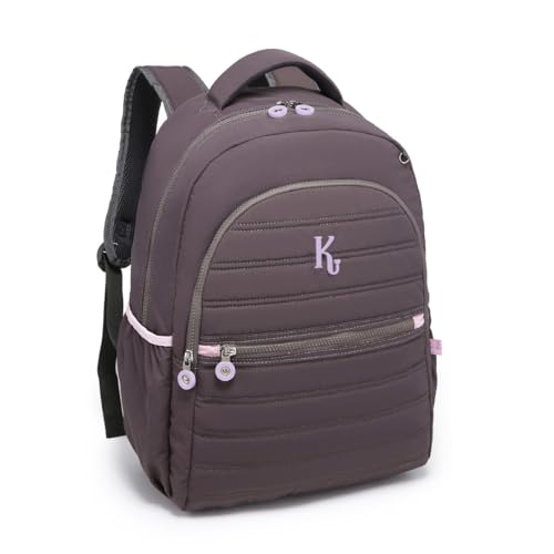 Mochila Feminina Kika Costa Lisa Juvenil Notebook Escolar (Marron)