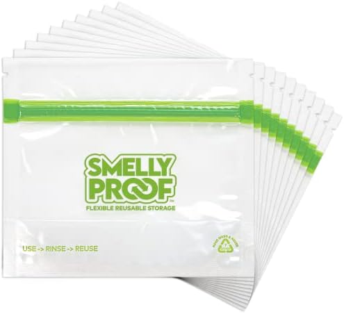 10 x Expandable Stand-Up & Fill REUSABLE Storage Bags for Food Designed & Mfg in US by Smelly Proof, PEVA & BPA FREE, Reusable Snack Bags, Dishwasher-Safe, Clear 3 mils STAND & FILL 6" x 4" - 10pk
