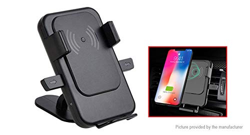 MyGica Cargador Inalámbrico Coche, Fast Wireless Car Charger Soporte, Carga Rápida 7.5W Compatible con iPhone 11/XS/XR/X/ 8/8 Plus, 10W Galaxy S10/S9/S8/Note10/Note 9, 5W Teléfonos Qi-Enabled