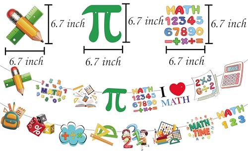 Yunahoo Math Party Banner Decoration I Love Math Teenagers Personalized students Party Favors Supplies
