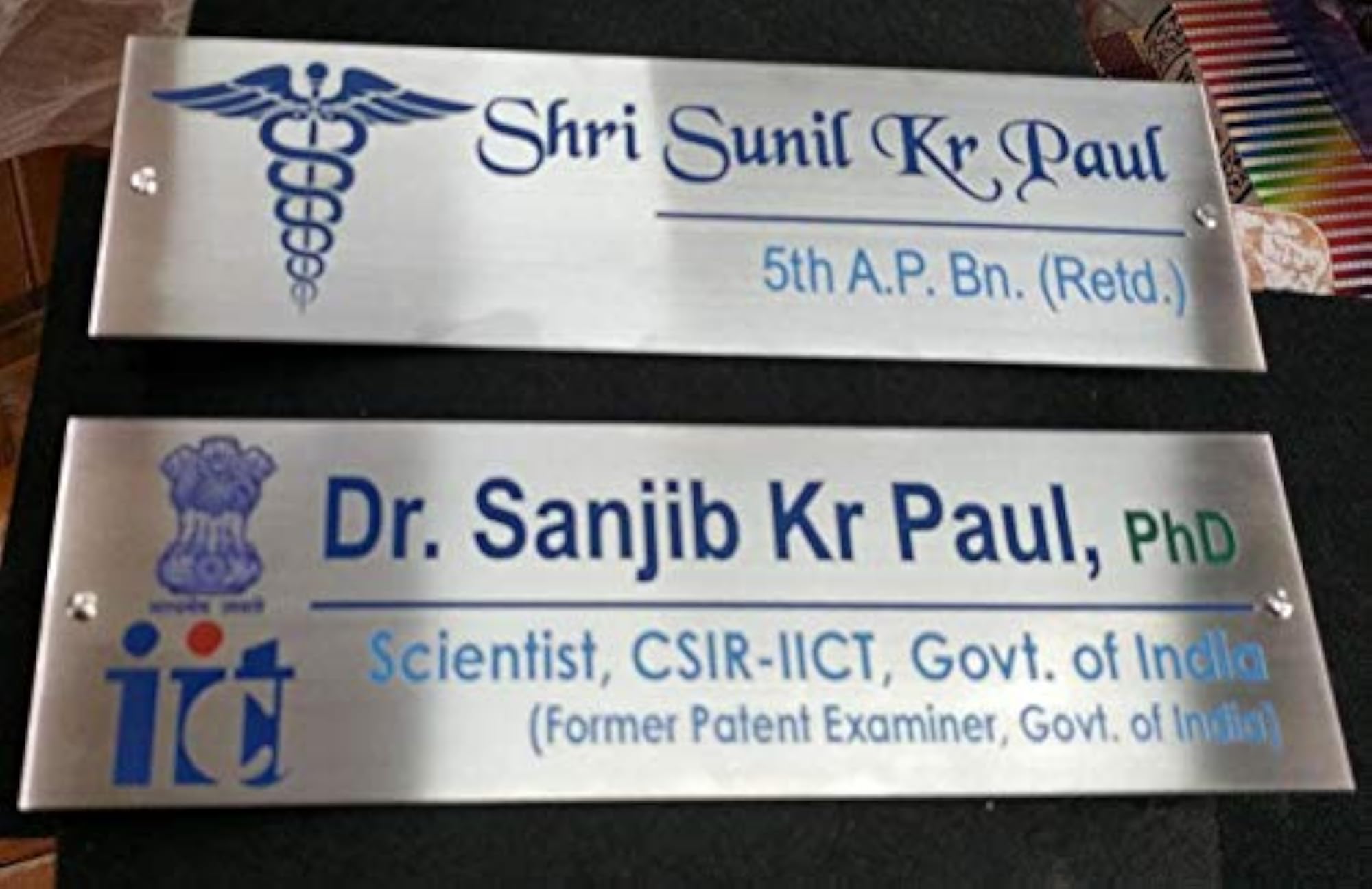 Personalized 304 Quality Steel Name Plate with Engraved Letters