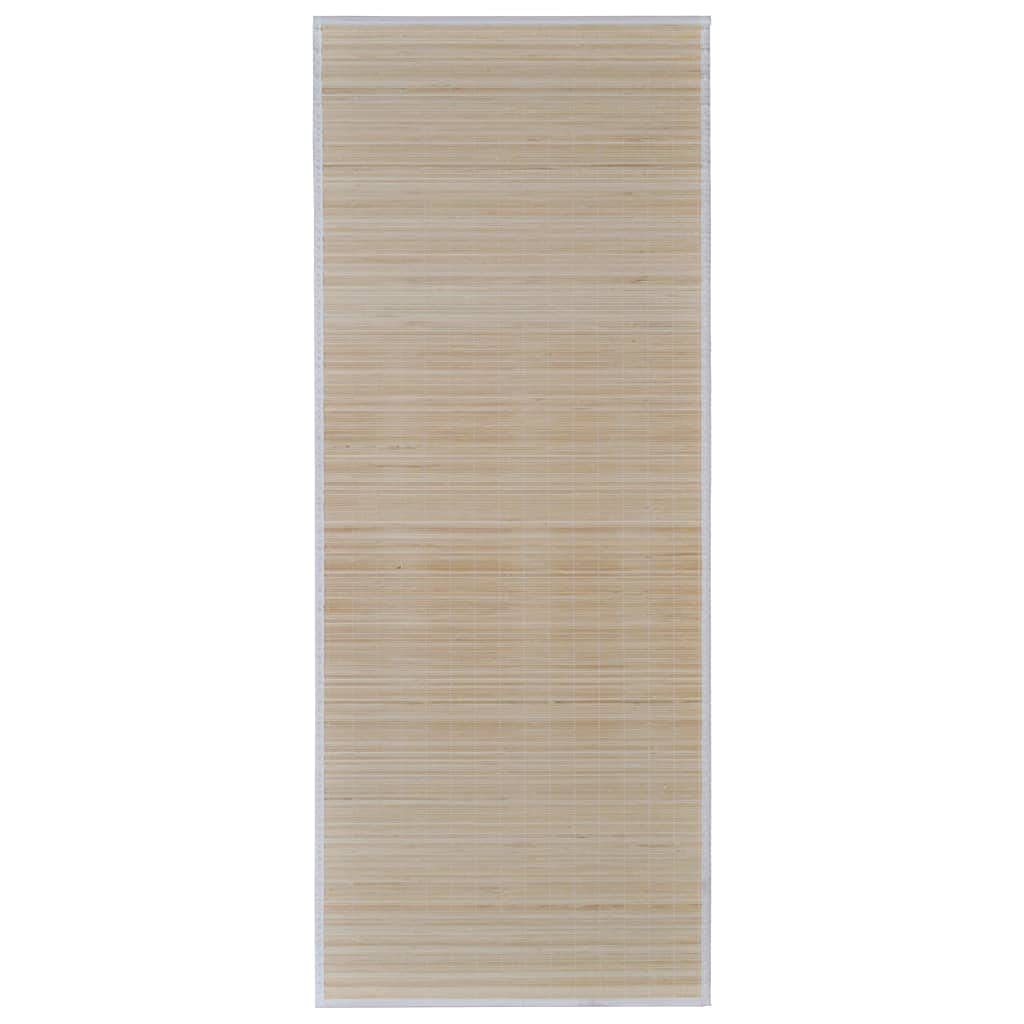 Lot de 2 Tapis Rectangulaires en Bambou Style Naturel 120x180 cm
