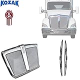 Kozak Chrome Grille Frame with Bug Screen for Kenworth T680 (part: L29-6155-100 L45-6064-110) PLUS...