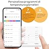 Termostato Caldaia Wifi a Batteria, Cronotermostato Smart Digitale con Ricevitore, Termostato Wireless con Telecomando, Montato in piedi o a Parete Compatibile con Alexa e Google Assistant Bianco