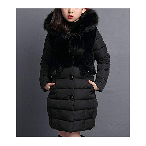 Phorecys Girls Winter Warm Coats Hooded Faux Fur Fleece Jacket Single-breasted Overcoats Outwear with Hood2