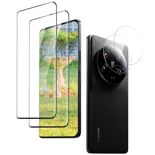 uShield Protector Pantalla Completa para Xiaomi 13 Ultra Cristal Templado, Vidrio Cristal Templado [De Punta a Punta] [Sin Burbujas] [Anti-Scratch] [Sensible al Tacto] 2+2 Piezas