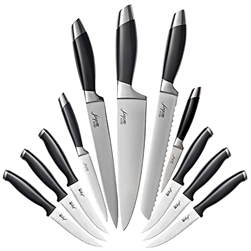 Cuisinart 89-11 Professional Series Stainless Steel Cookware 11 Piece Set Bundle With Deco Chef Gourmet 12 Piece Stainless Steel Knife Set With Storage Block #TOP4