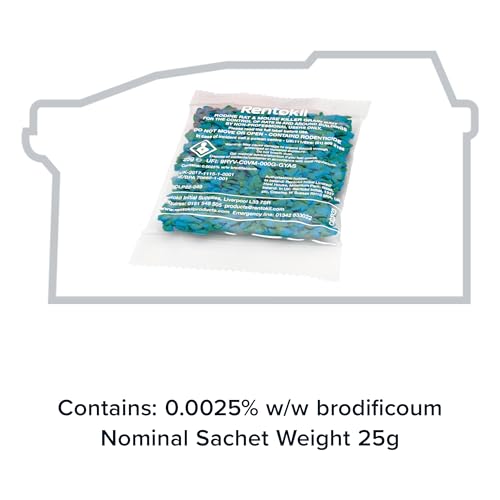 Rentokil Rodine Rat & Mouse Killer Grain Bait - 6x25g Sachet