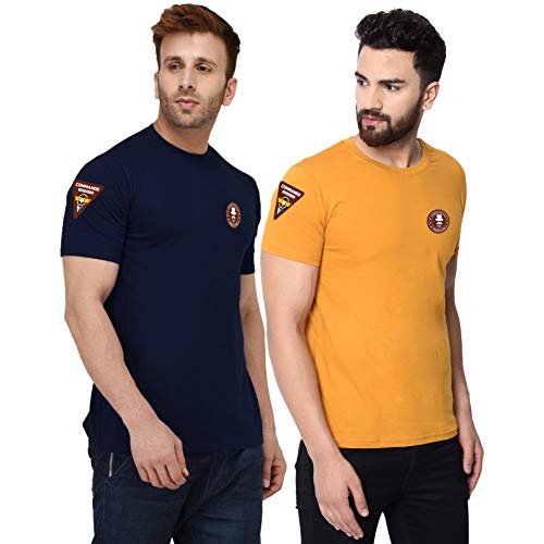 London Hills Men's Cotton Regular Fit T-Shirt || T-Shirt || Plain T Shirt || T-Shirt (Rib)