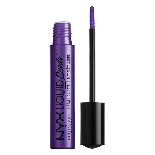 NYX PROFESSIONAL MAKEUP Liquid Suede Metallic Matte Lipstick - Ego (Bright Purple)