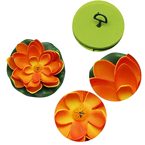 PEAK-EU 5 PCS Artificiale ninfee galleggianti Fiori Impermeabile Fiore di Loto Applica a Wedding Day Acquari Decorazione di San Valentino - Image 3