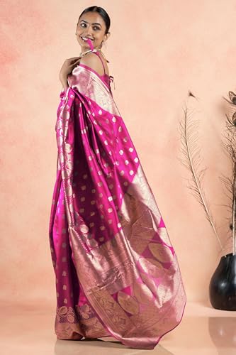 Image of Subham Women Saree Chandrakor Paithani Silk Cotton | Soft Daily Wear Golden Zari Sari with Unstitched Blouse