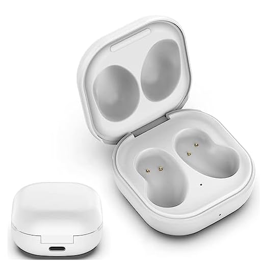Estojo de Carregamento de Fones de Ouvido para Galaxy Buds Live, Substituição da Caixa de Carregamento Com Fio 600MAh para Samsung Galaxy Buds Live SM R180, Branco