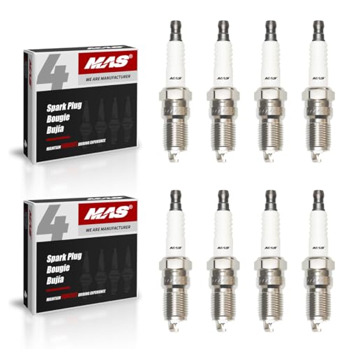 MAS Set of 8 Iridium Spark Plugs SP479 Compatible with Ford E150 E250 E350 E450 Econoline Super Duty Excursion F150 F250 Replacement for SP-479 AGSF22WM AGSF22WMF4 AGSF-22W-M AGSF-22W-MF4