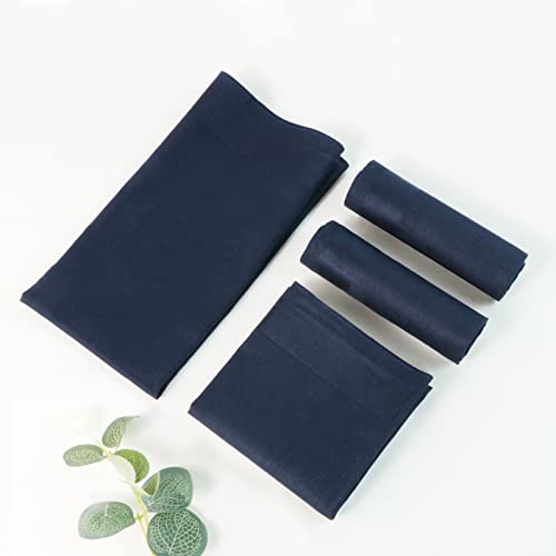 Image of HOULIFE Men's Cotton Handkerchiefs, Solid Color 60S Soft Cotton Hankies for Men Women 6 /12PCS 15.7 inchx15.7 inch