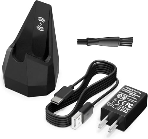 WUKUR Charging Dock for Manscaped 4.0 Charger Dock Compatible with Manscaped The Lawn Mower 4.0 Electric Groin Hair Trimmer with AC Adapter 4.9Ft USB Cable