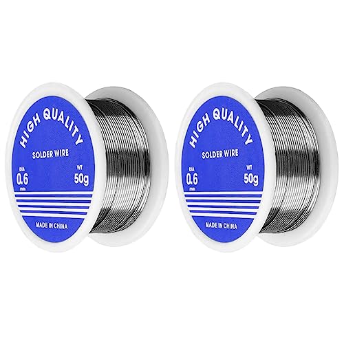 Estaño de soldadura (alambre de soldadura), 0,8 mm, sin plomo Sn99,3 Cu0,7, con base de núcleo de colofonia para reparación y bricolaje (A)