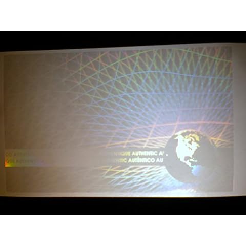 5 x Adhesive Holographic Overlay for Standard Size ID Cards | Authentic Globe Design Cover