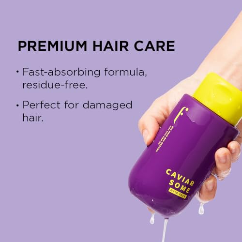 Hair Mask - Cavior Some with Bergamot, Floral & Hibiscus Scent, Deep Moisture & Repair Treatment with Lux Caviar, Flower Complex, Sunflower & Camellia Oils for Dry, Damaged Hair, 10 Fl oz