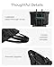 BAGSMART Expandable Tote Bag for Women, Zippered Puffer Design with Water-Resistant Quilted, Nurse and Carry-On Travel Bag, Black