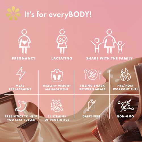 Boobie Body Superfood Protein Pregnancy and Postpartum Meal Replacement Shake, Coffee Caramel Flavor | 19g Protein | Safe for Lactation & Motherhood | Organic, Vegan, Zero Sugar, 1 Tub (20 Servings)
