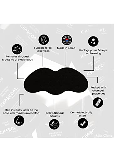 Image of Nose Strips, Pore Strips for Blackheads, Nose Pore Blackhead Remover, Deep Cleansing for Men & Women, 10 Strip in Pack of 1