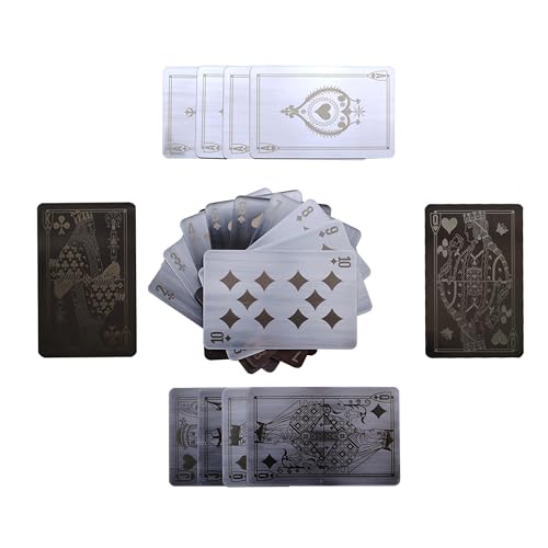 54PCS 304 Stainless Steel Cards Full Metal Playing...