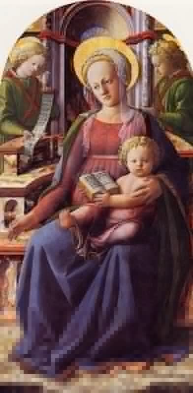 Peinture à l'huile dame et enfant Filippino Lippi pour habiller un grand mur