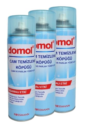 Cam ve Parlak Yüzeyler için Cam Temizleme Köpüğü 500 ml (3 Adet)