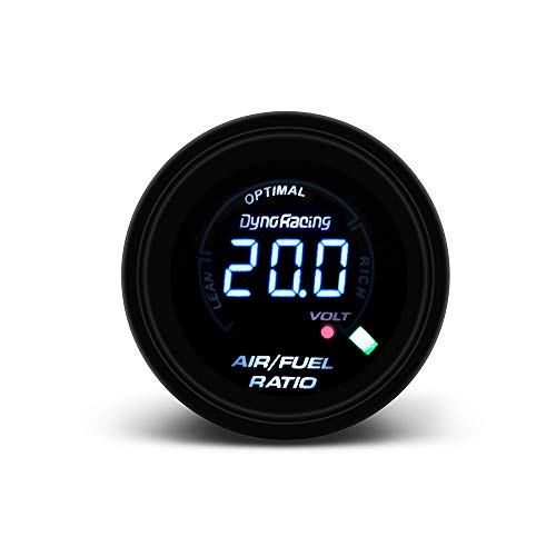 52mm デジタル空燃比計 ナローバンド式 スモークレンズ仕様 車載用AFメーター 12V対応